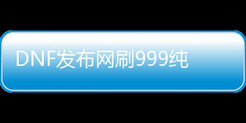 DNF发布网刷999纯金饼（dnf999999）